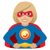 🦸🏼‍♀️ woman superhero: medium-light skin tone display on JoyPixels